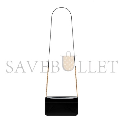 YSL CASSANDRE PHONE HOLDER IN PATENT LEATHER 808548BMIIJ1000 (18*11*2.5cm)